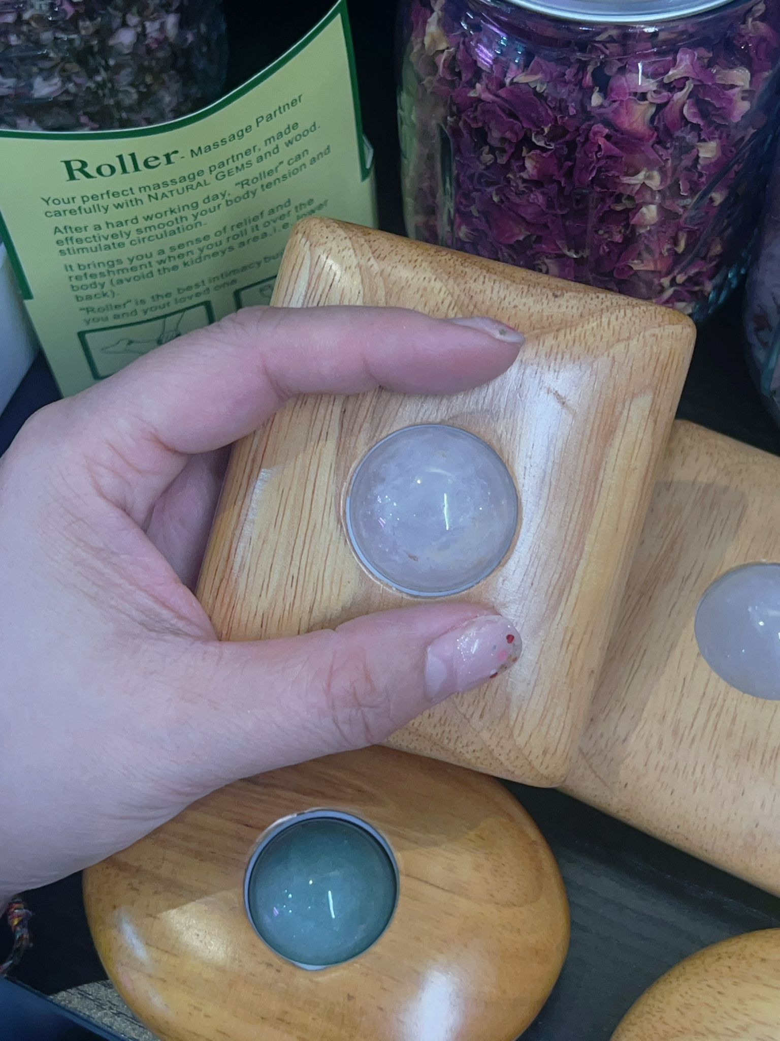 水晶按體