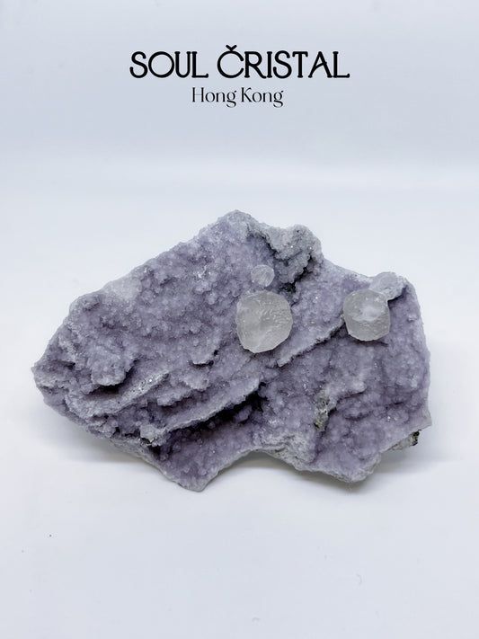 Symbiosis of old ore Purple Fluorite。老礦石紫瑩石共生